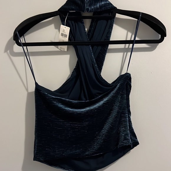 NWTS ANTHROPOLOGIE VELVET HALTER TANK (M) - Picture 7 of 14